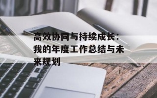 高效协同与持续成长：我的年度工作总结与未来规划