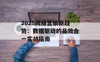 2025网络营销新趋势：数据驱动的品效合一实战指南