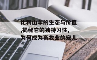 比利山羊的生态与价值,揭秘它的独特习性,为何成为畜牧业的宠儿