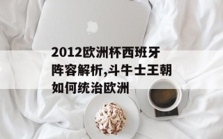 2012欧洲杯西班牙阵容解析,斗牛士王朝如何统治欧洲