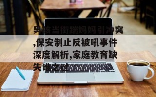 男孩当街踹妈妈引冲突,保安制止反被吼事件深度解析,家庭教育缺失谁之过