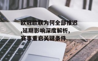 欧冠欧联为何全部推迟,延期影响深度解析,赛事重启关键条件