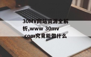 30MV网站资源全解析,www 30mv com究竟能做什么