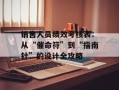 销售人员绩效考核表：从“催命符”到“指南针”的设计全攻略