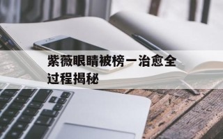 紫薇眼睛被榜一治愈全过程揭秘