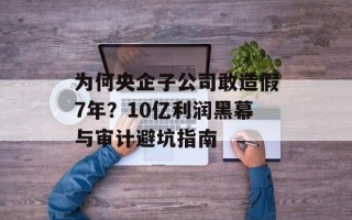 为何央企子公司敢造假7年？10亿利润黑幕与审计避坑指南