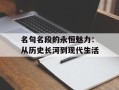 名句名段的永恒魅力：从历史长河到现代生活