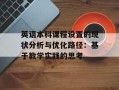 英语本科课程设置的现状分析与优化路径：基于教学实践的思考