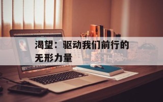 渴望：驱动我们前行的无形力量