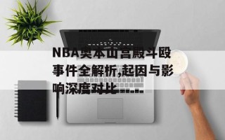 NBA奥本山宫殿斗殴事件全解析,起因与影响深度对比