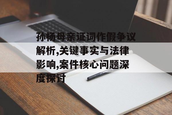 孙杨母亲证词作假争议解析,关键事实与法律影响,案件核心问题深度探讨-第1张图片-